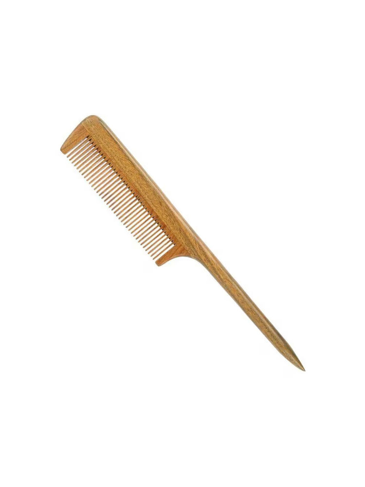Gorgio Professional natural Neem wooden Tail Comb GTC-0068 ( Clolour May Vary )-image-47