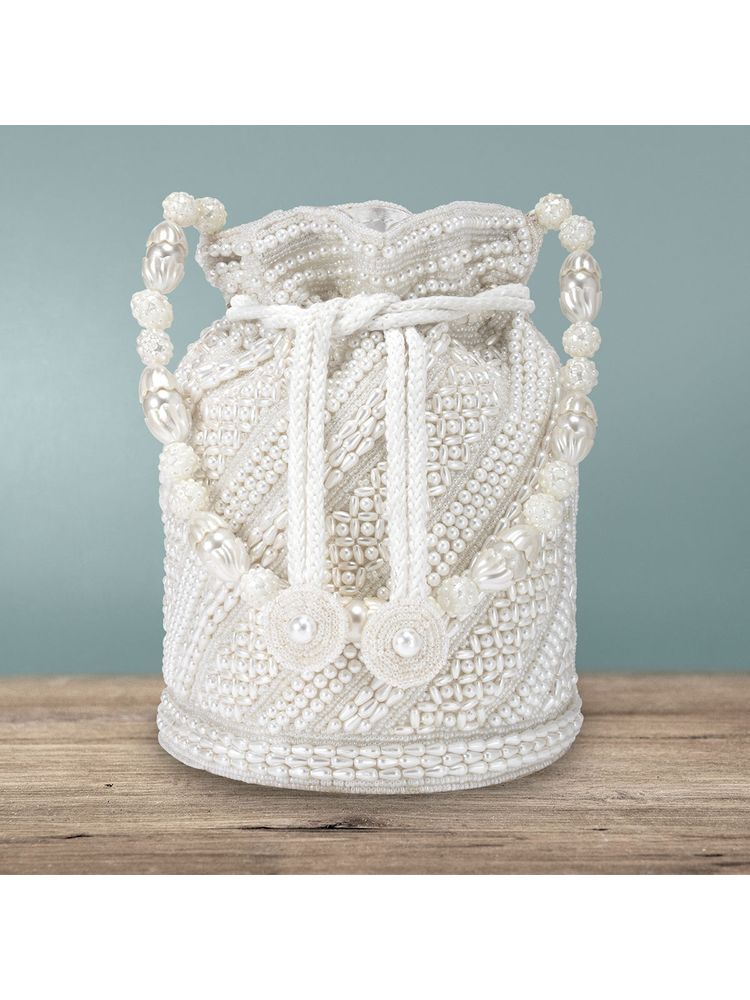 Peora Potli Bags for Women Evening Bag Clutch Ethnic Bride Purse with Drawstring (P14W)