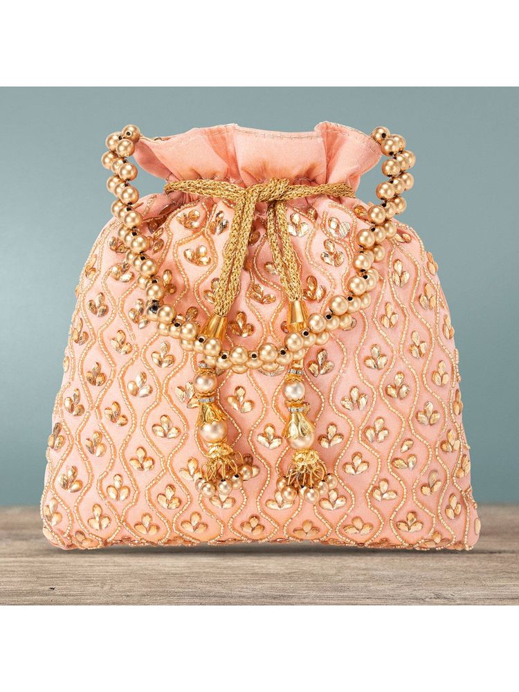 Peora Potli Bags for Women Evening Bag Clutch Ethnic Bride Purse with Drawstring (P27PCH)
