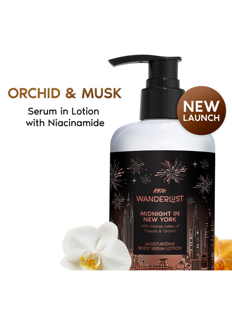 Wanderlust Midnight in New York Moisturising Brightening Body Lotion Niacinamide Vit E Orchid-picture-26
