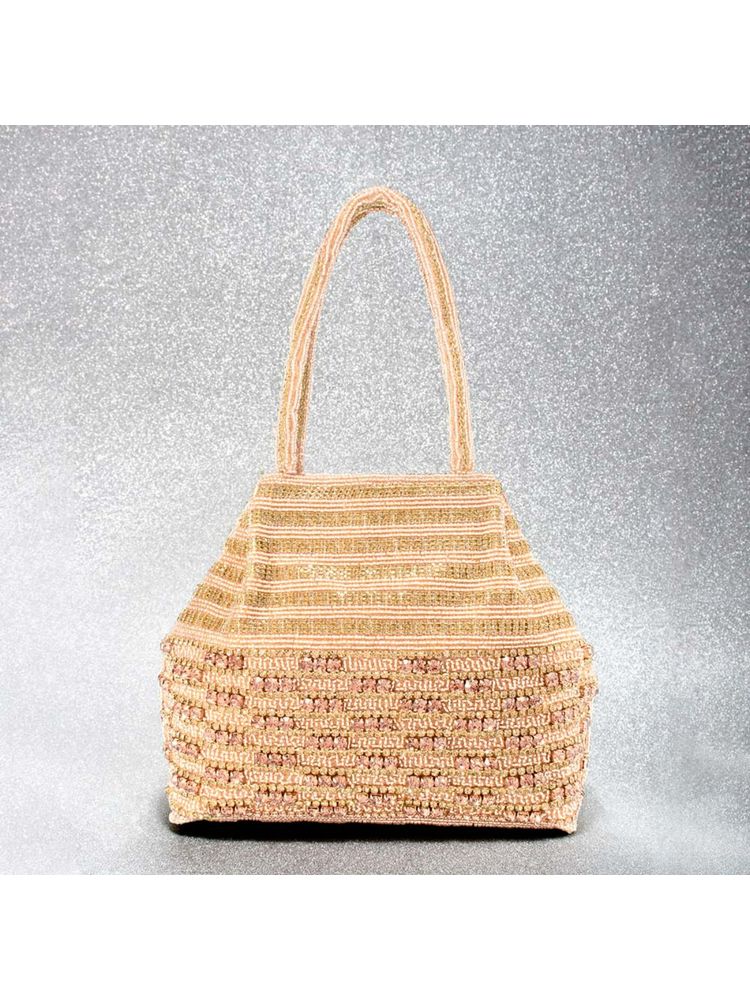 Peora Potli Bags Evening Bags Ethnic Bride Purse with Drawstring Rose Gold - P67C-picture-26