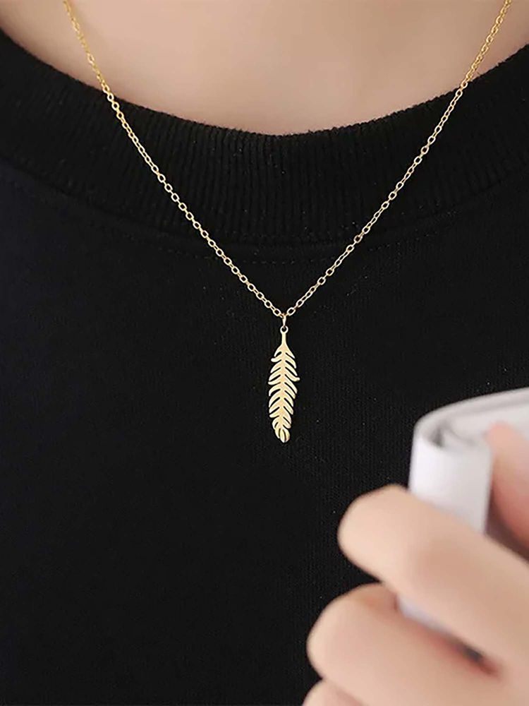 Salty Alpha Women Tranquillity Golden Chain Necklace-image-45