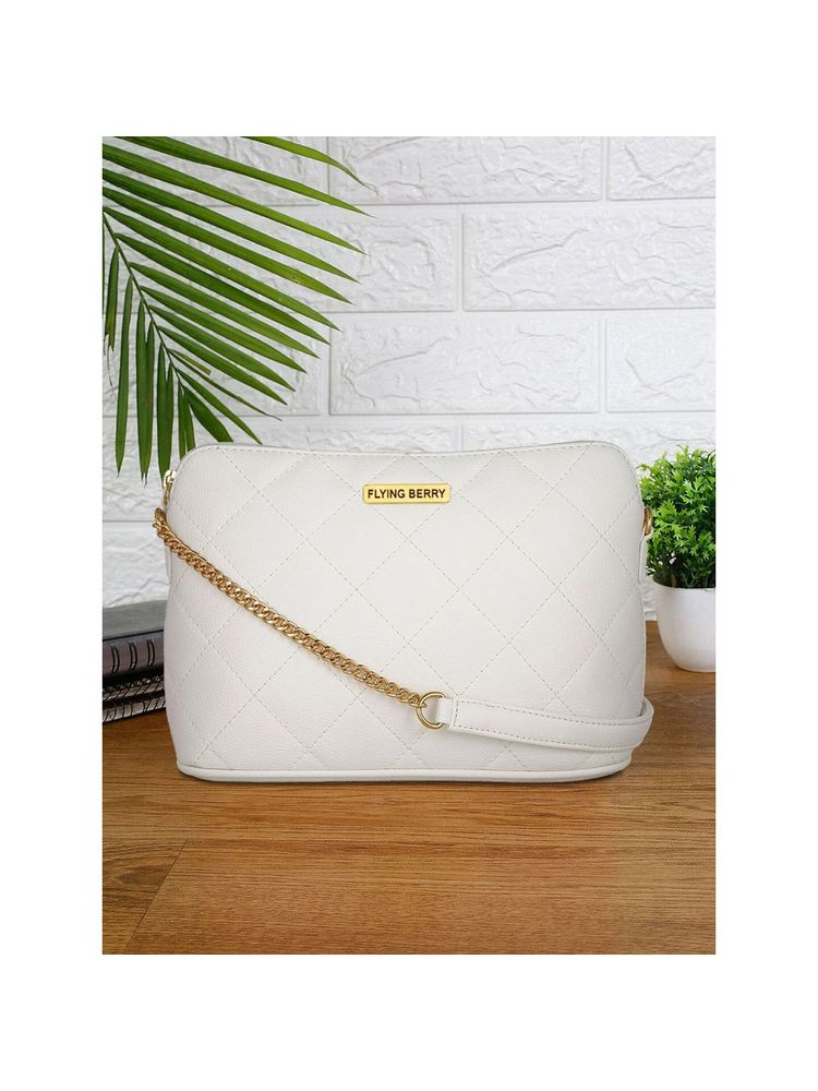FLYING BERRY Women White Sling Bag-picture-14