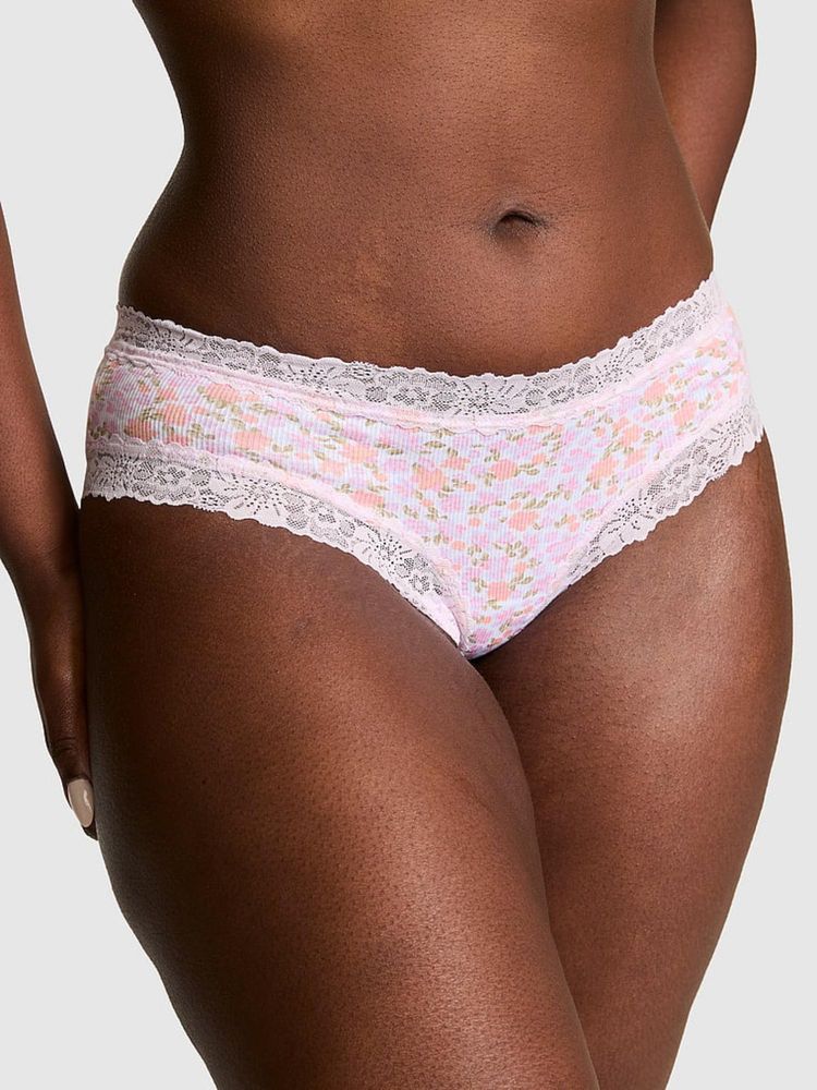 victoria's secret intimates Victoria's Secret PINK Cotton Lace Trim Cheeky Panty-picture-17