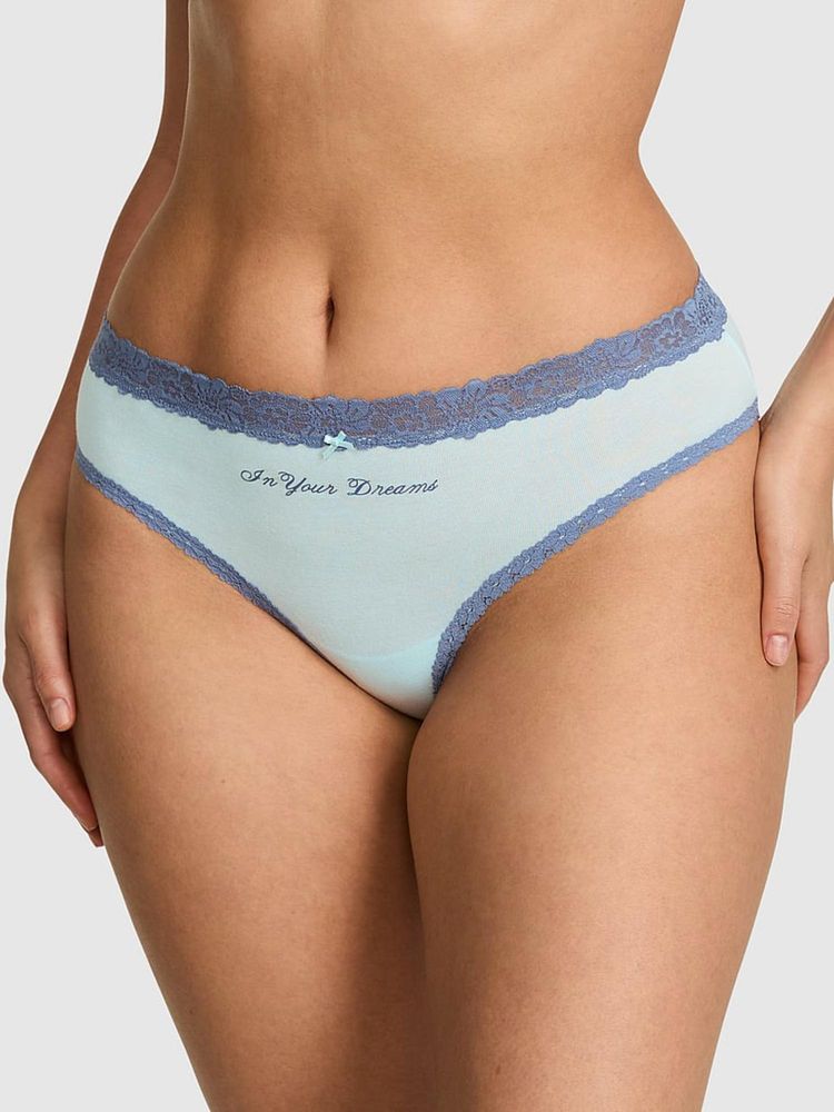 victoria's secret intimates Victoria's Secret PINK Cotton Lace Trim Cheeky Panty-picture-15
