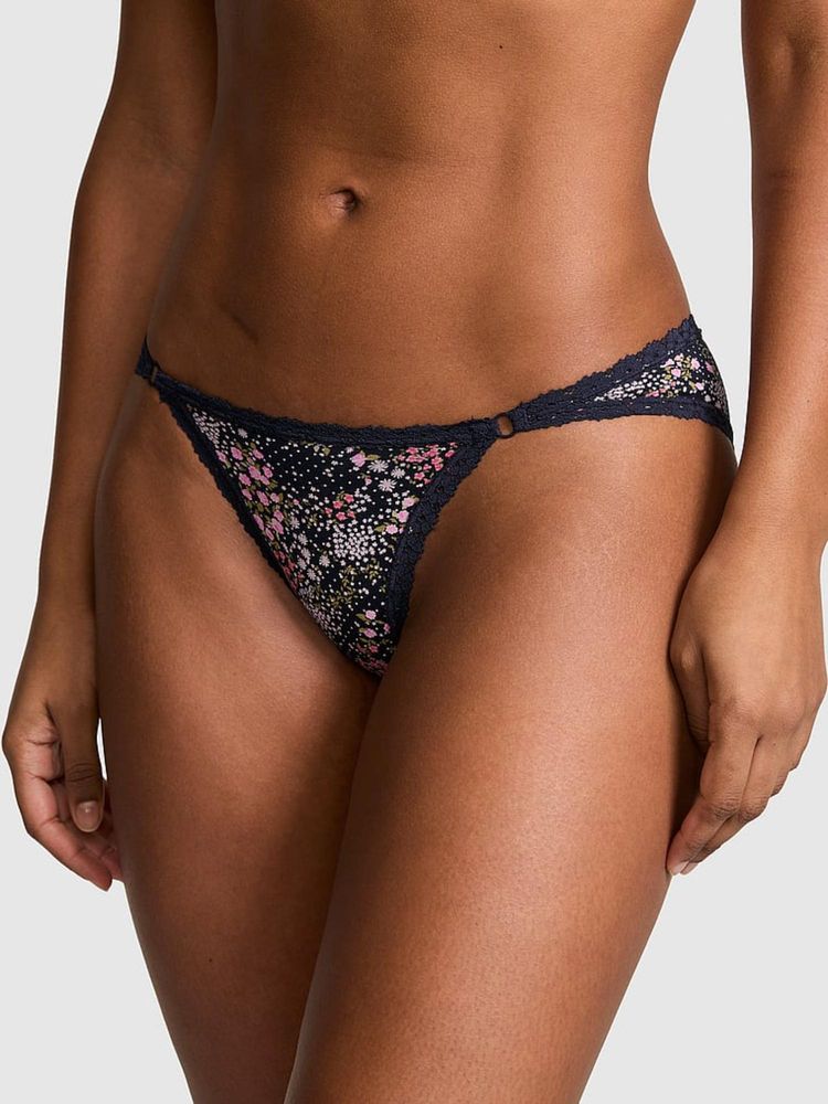 victoria's secret intimates Victoria's Secret PINK Cotton Lace Trim Low Rise Cheeky Panty-picture-10