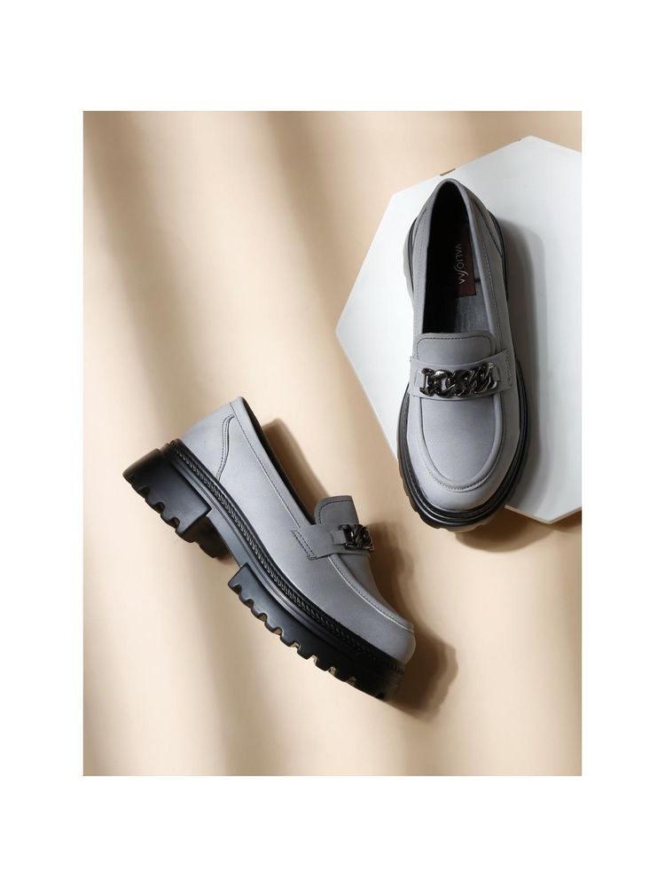 VALIOSAA Grey Casual Loafers-picture-26