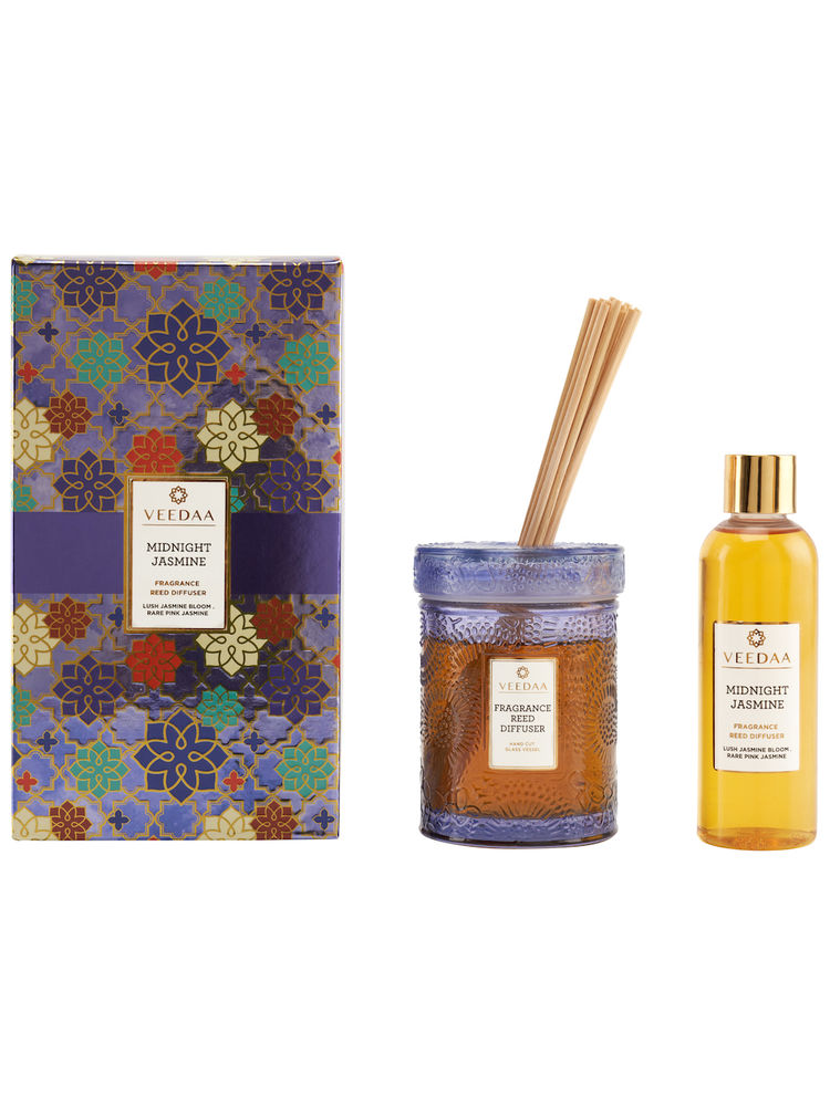 Veedaa Candles Midnight Jasmine Reed Diffuser Set-image-2