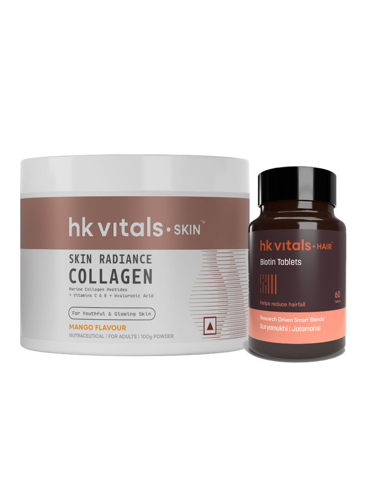 HealthKart HK Vitals Skin Radiance Collagen Powder, Mango with Biotin Tablets (Combo Pack)-picture-20