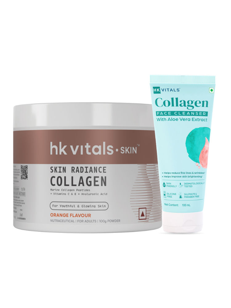 HealthKart HK Vitals Skin Radiance Collagen Powder, Orange & Collagen Face Cleanser (Combo Pack)-picture-11