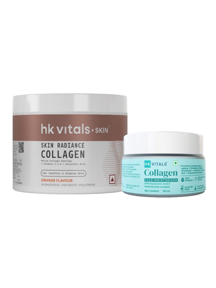 HealthKart HK Vitals Skin Radiance Collagen Powder - Orange & Collagen Face Moisturizer-picture-23
