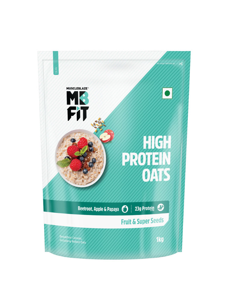 MuscleBlaze Fit High Protein Oats - Fruit & Super Seeds-image-2