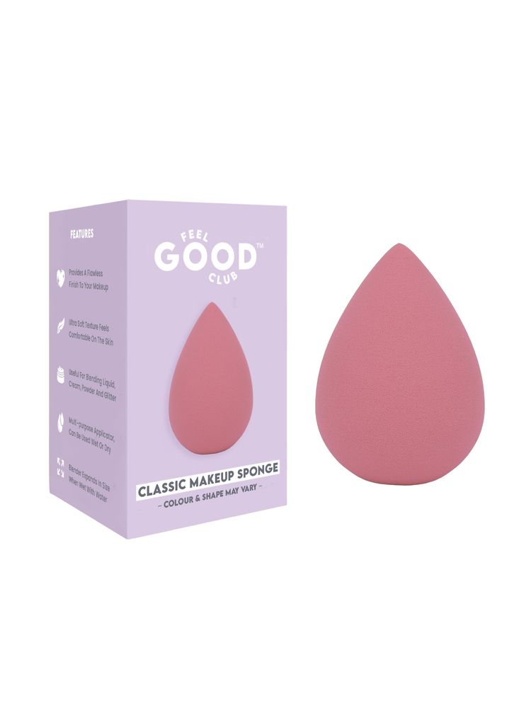 Feel Good Club Classic Makeup Blender Super Soft Beauty Sponge Puff (Colour & Shape May Vary)