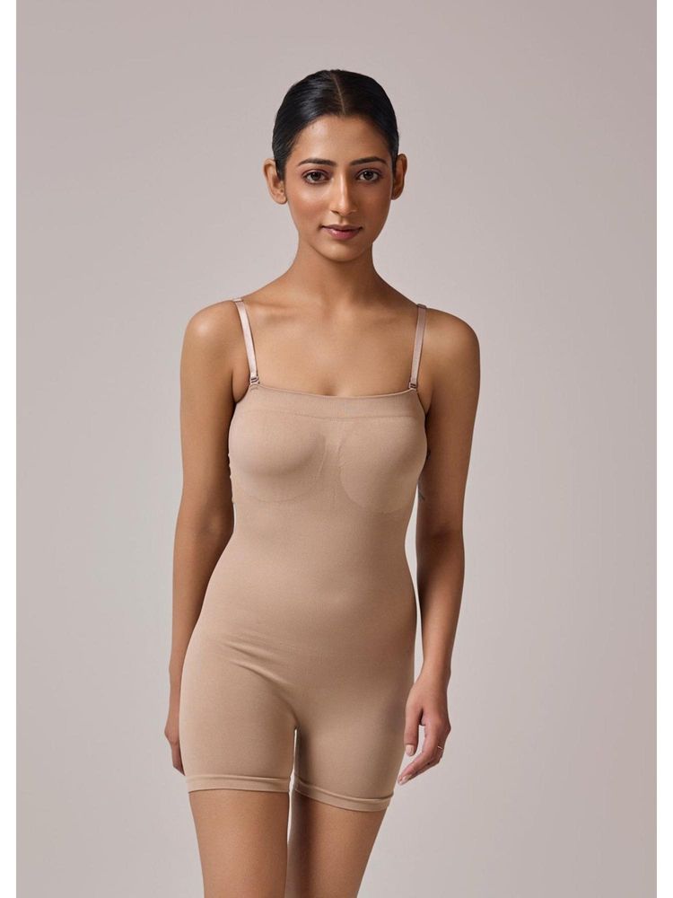 INVOGUE Strapless Bodysuit Bodyshaper - Beige-picture-20