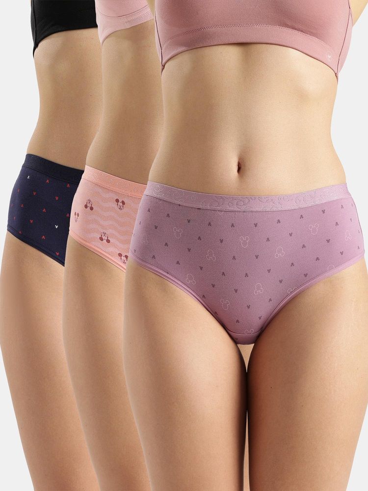 Jockey D301 Women Disney Cotton Hipster-Valerian, Candlelight Peach And Navy (Pack of 3)-picture-20