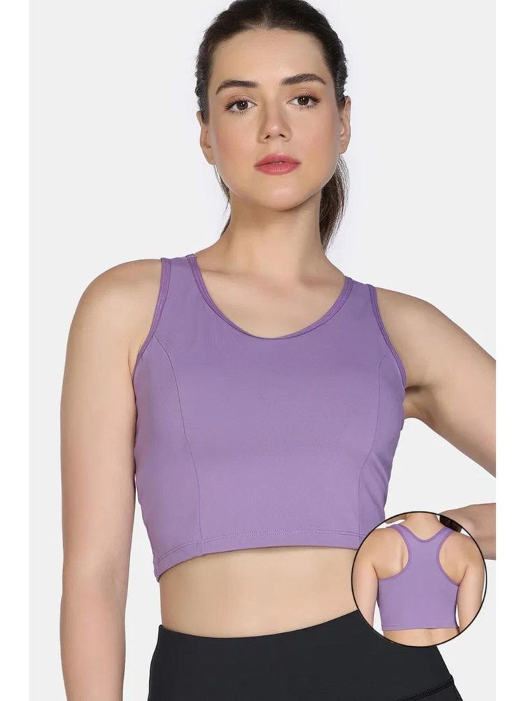 Zivame Zelocity Medium Impact Quick Dry Sports Bra - Orchid Mist-image-49