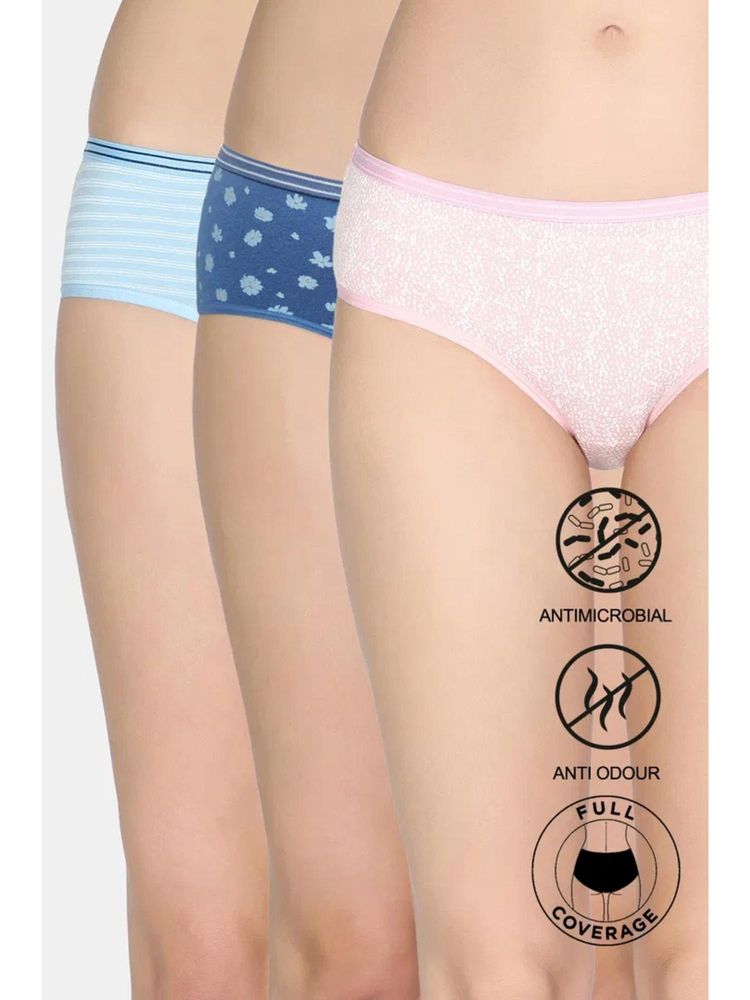 Zivame Low Rise Full Coverage Hipster Panty - Multi-Color (Pack of 3)-picture-15
