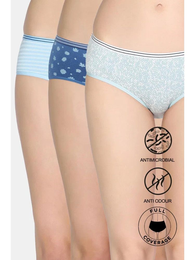 Zivame Low Rise Full Coverage Hipster Panty - Multi-Color (Pack of 3)-picture-18