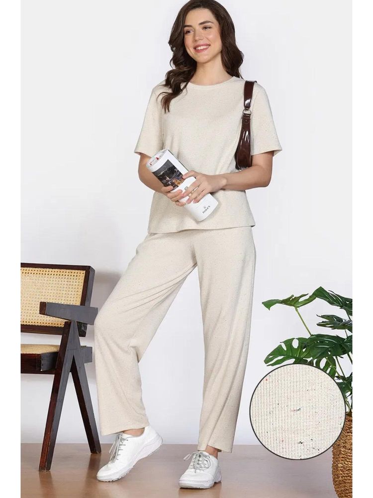Zivame 2 Mile Fashion Knit Cotton Nightsuit - Marshmallow-picture-23