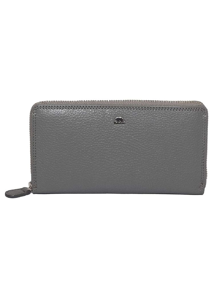 Brown Bear Women Grey Classic Collection Nappa Wallet-image-7