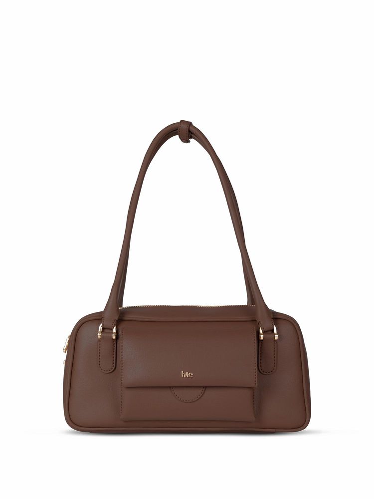 HIE Women Chloe Coffee Brown Shoulder Bag (M)-picture-10