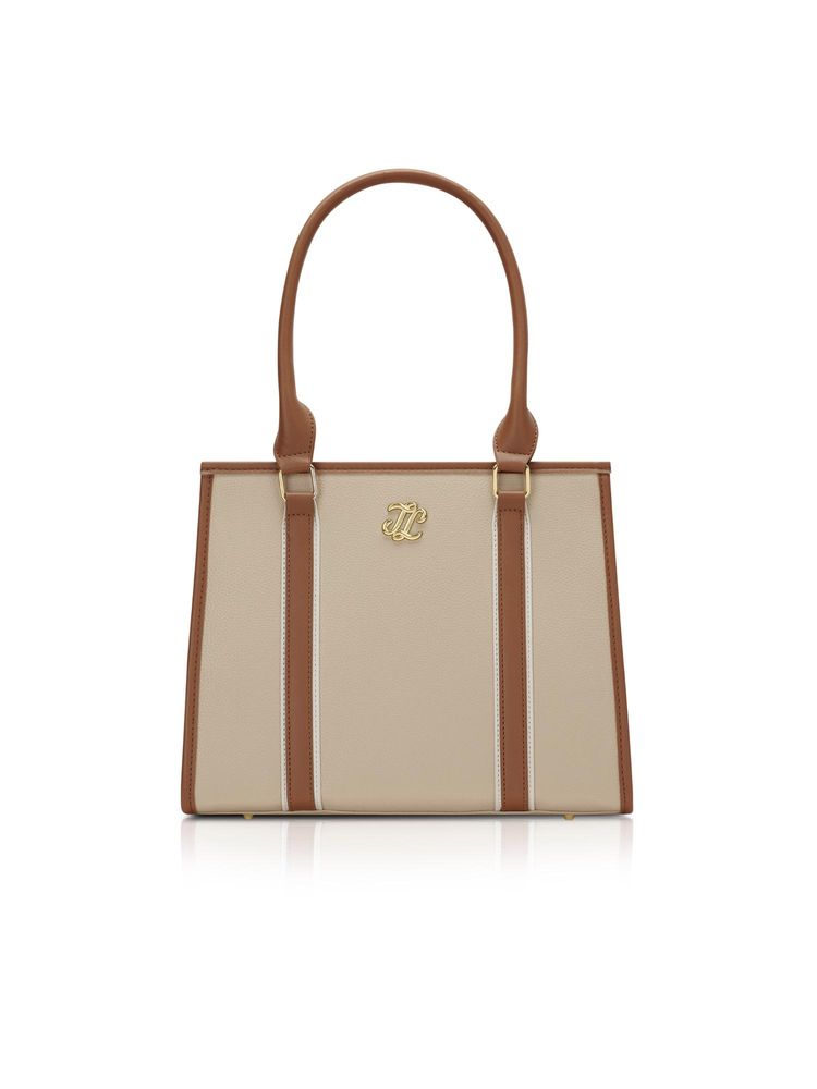 Lavie Signature Women Winslet Beige Satchel Bag (M)-image-25
