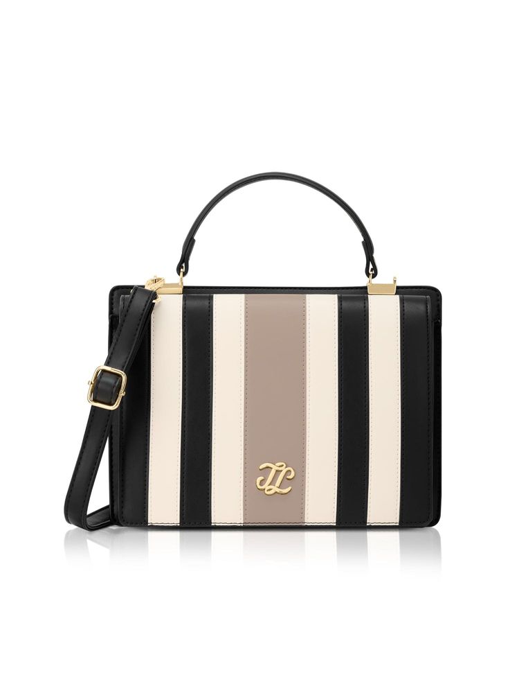Lavie Signature Women Beige Penny Satchel Bag with Detachable Strap (S)-image-15