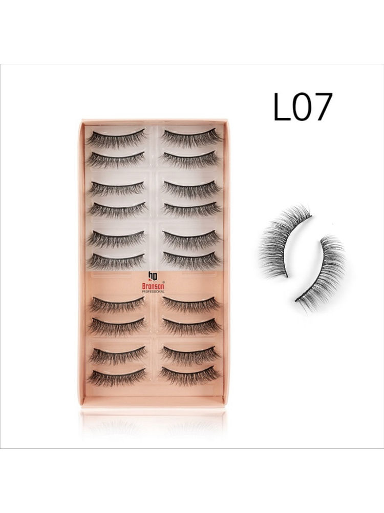 Bronson Professional Eyelash Set 3d False Long And Natural Eye Makeup - L07