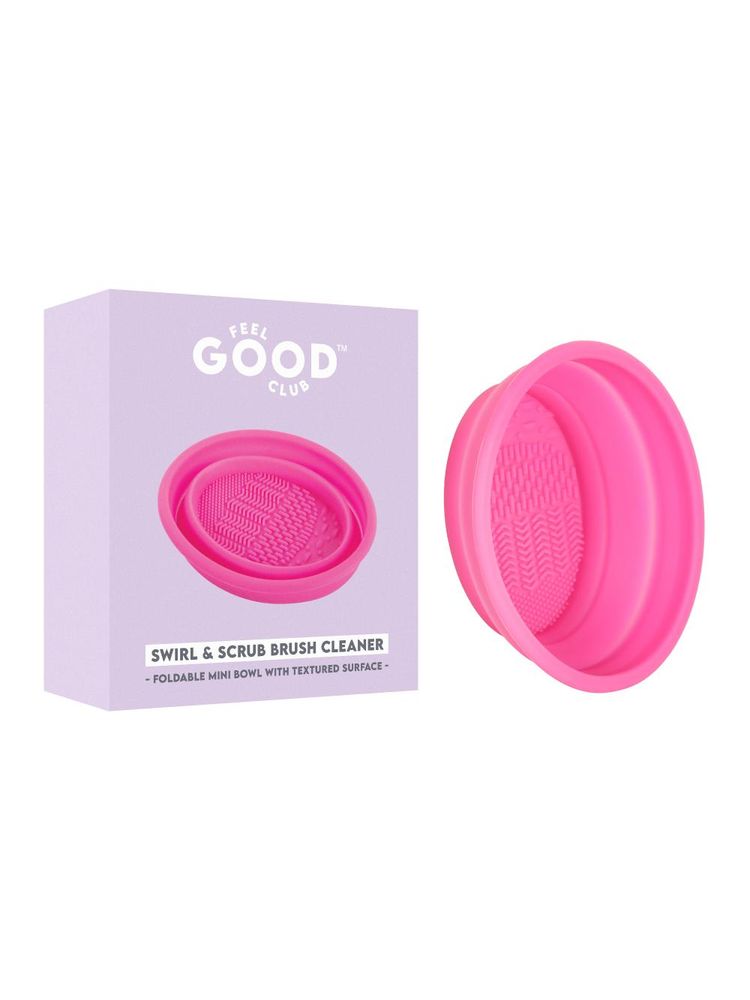 Feel Good Club Swirl & Scrub Mini Foldable Makeup Brush Cleaner Silicone Bowl With Textured Surface