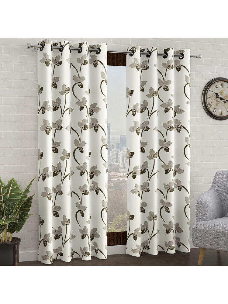 Story@Home White Door Curtain-7 Feet (Pack of 2)-image-2