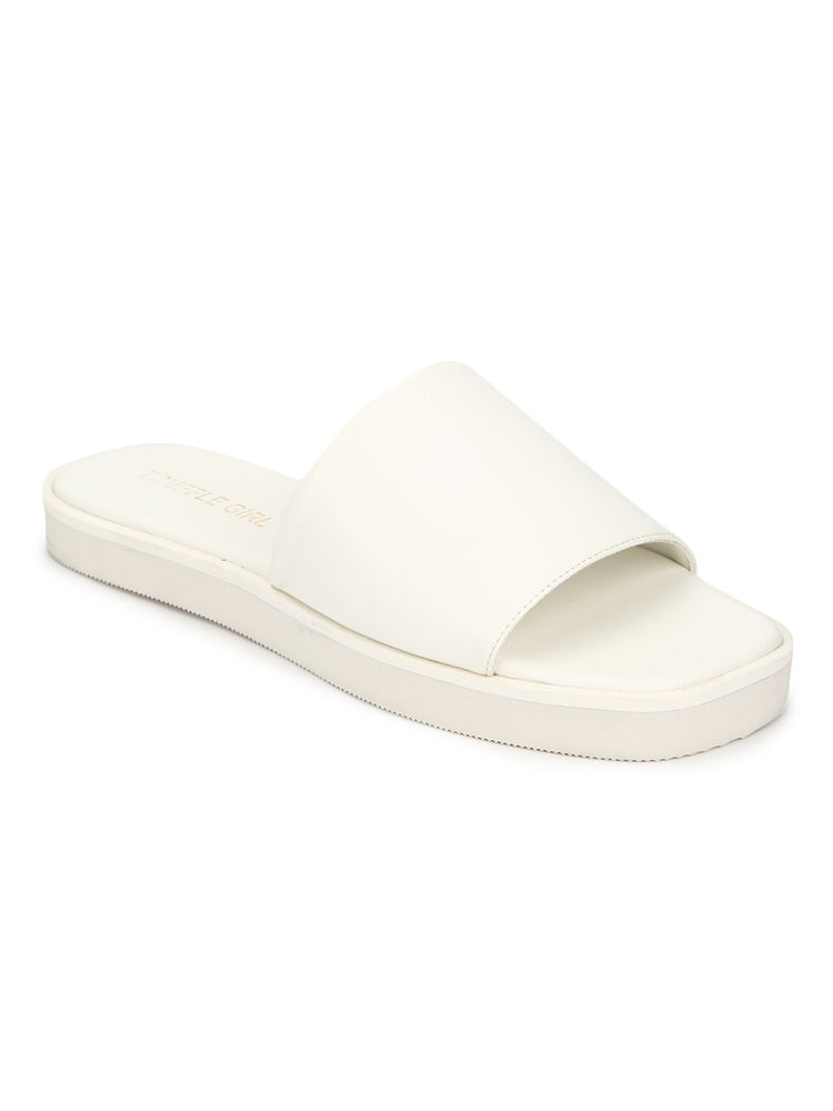 Truffle Collection Pu Wide Strap Slides-picture-20