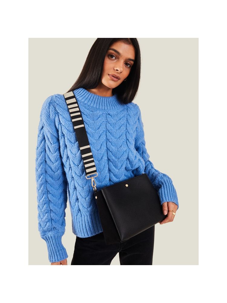 Accessorize London Women Black Webbing Sling Bag-image-42