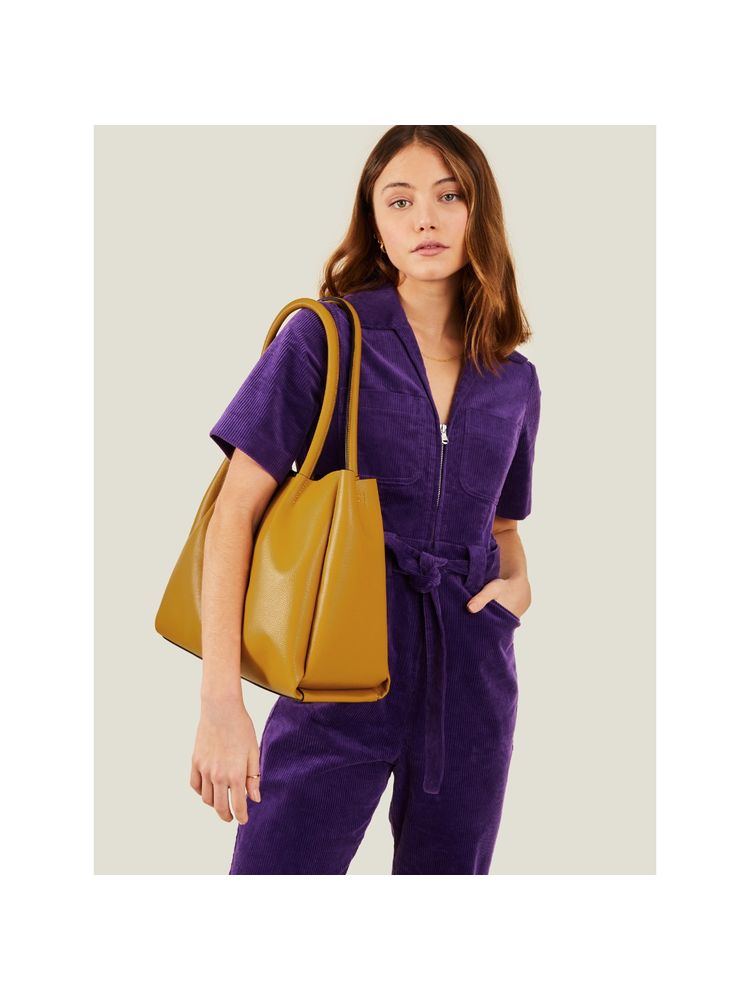 Accessorize London Women Mustard Soft Shoulder Bag-picture-11