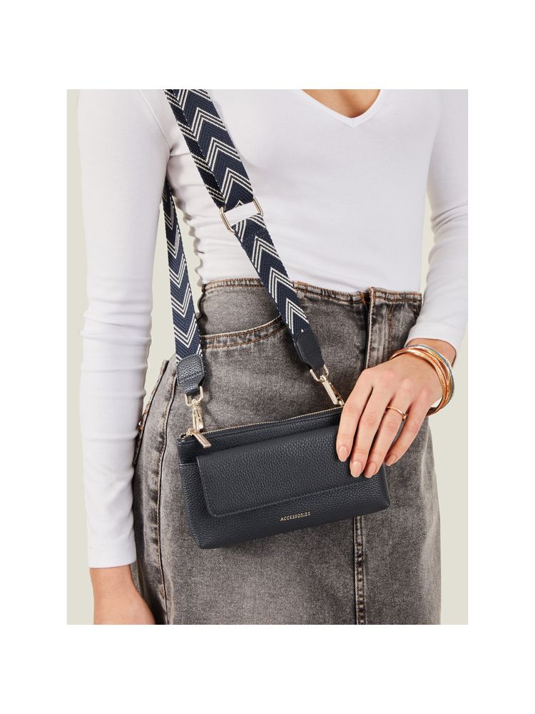 Accessorize London Women Navy Blue Front Flap Phone Sling Bag-picture-18