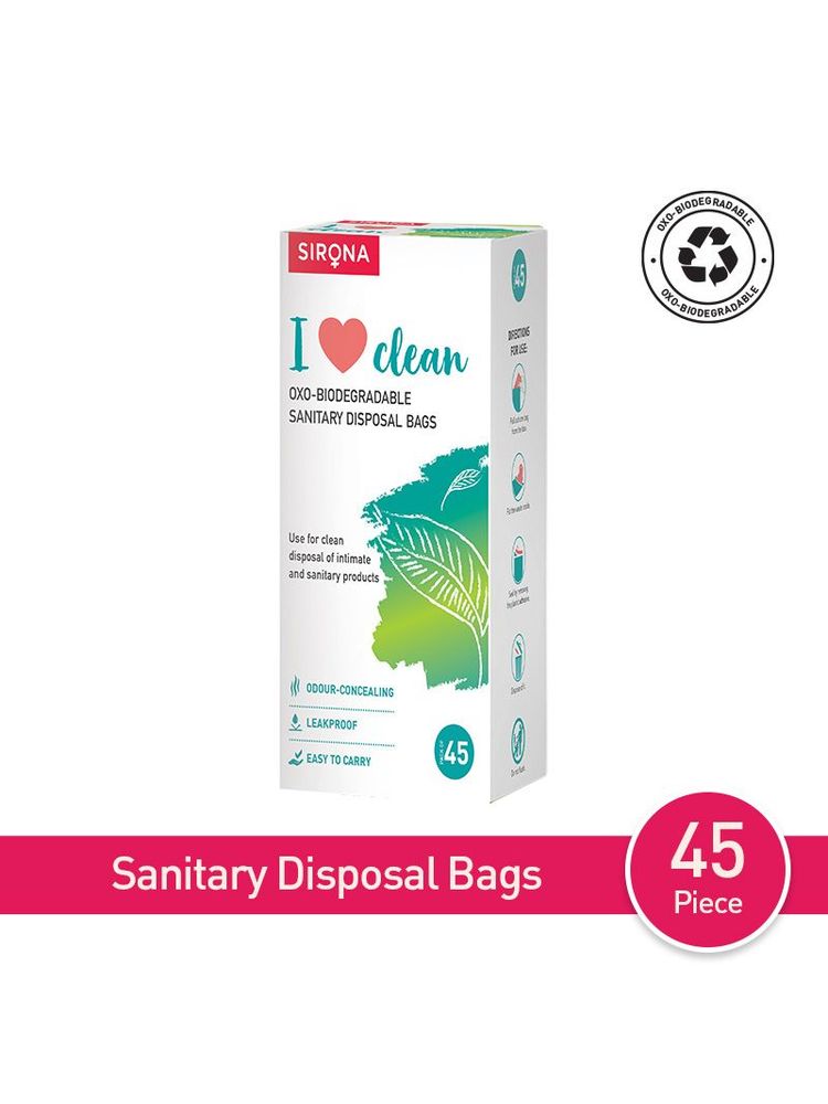 Sirona Sanitary Disposal Bags for Discreet Disposal of Intimate Products (45 Bags)