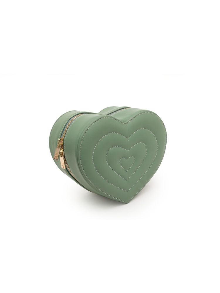 SG By Sonia Gulrajani Green Sweetheart Quilted Organiser Pouch-image-5