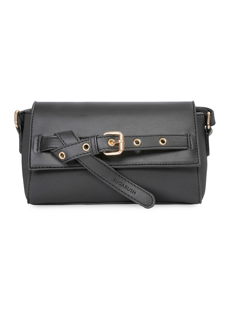 Sugarush Stellana Women Pu Sling Bag - Black-image-31
