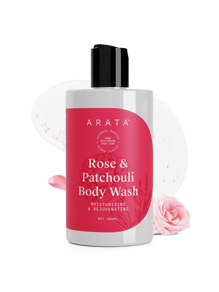 Arata Rose & Patchouli Body Wash, 24-Hours Moisture, Refreshing & Long-lasting Fragrance, For Men & Women