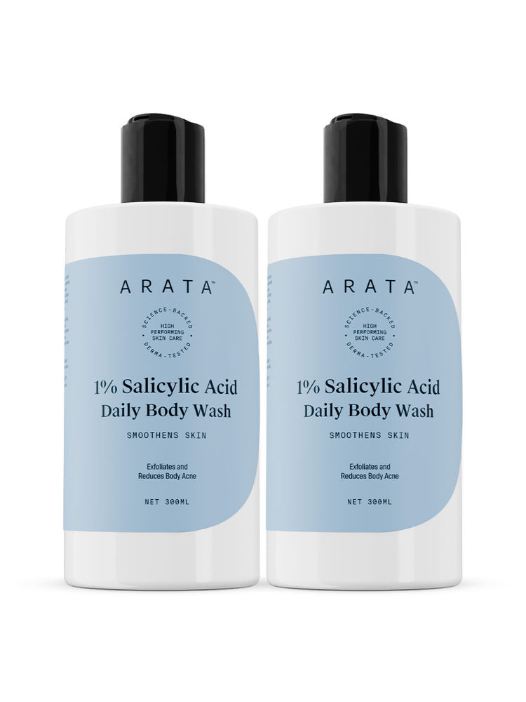 Arata 1% Salicylic Acid Exfoliating Body Wash for Body and Back Acne Treats Dry, Rough and Strawberry Skin-picture-23