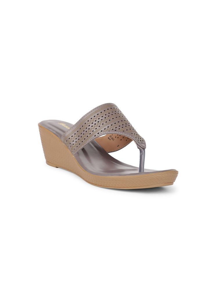 Bata Grey Women Wedge Sandals-picture-13