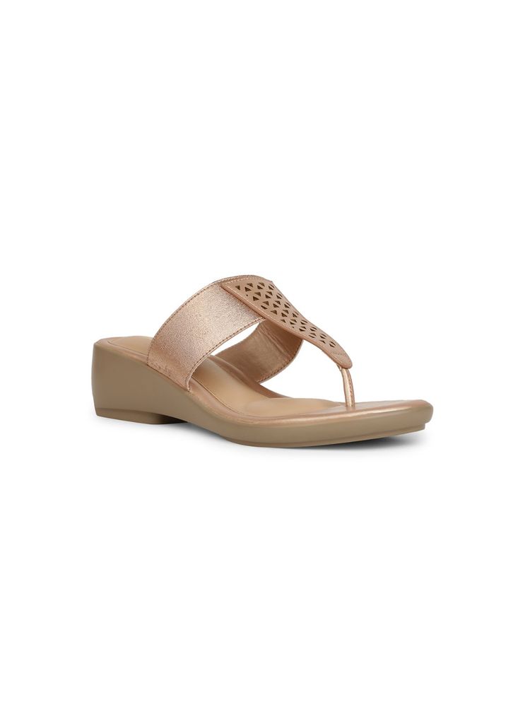 Bata Gold Women Wedge Sandals-picture-14