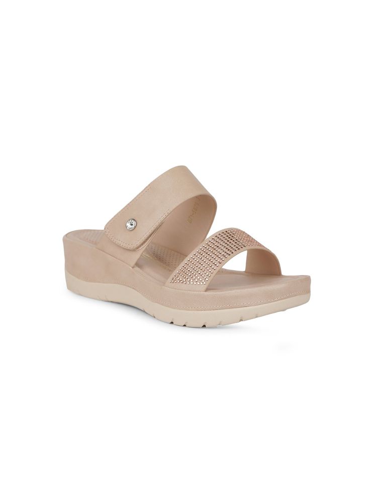 Bata Beige Sandals for Women-image-7
