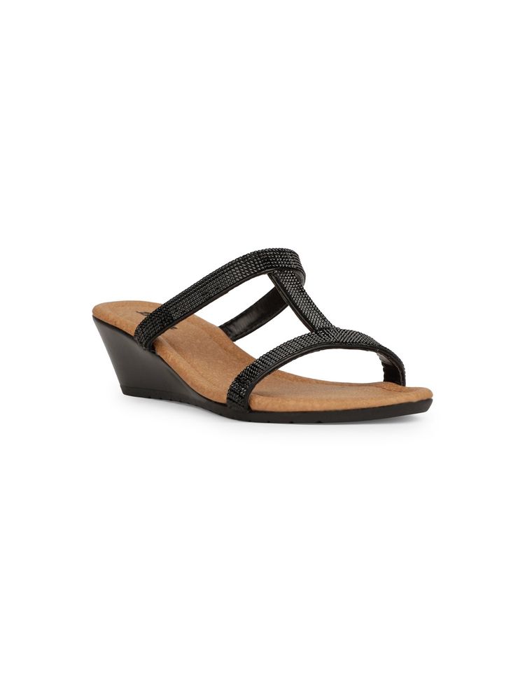 Bata Black Wedges for Women-picture-23