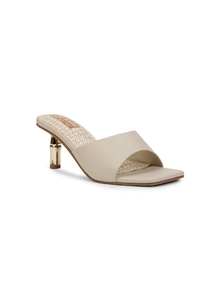 Bata Beige Women Stylish Stiletto Heels-picture-18