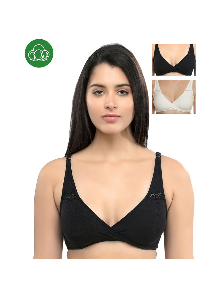 Inner Sense Organic Antimicrobial Sleeping/Feeding Bra Pack of 3 - Multi-Color-picture-13