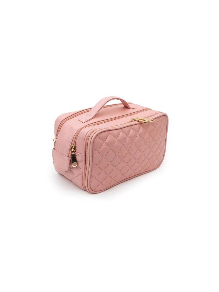 SG By Sonia Gulrajani Baby Pink Petra Makeup Organiser Pouch-picture-23