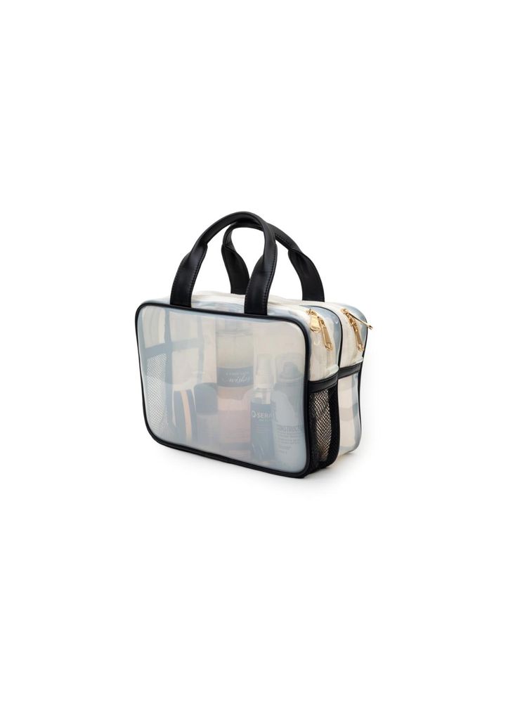 SG By Sonia Gulrajani White and Black Malibu Cosmetic Pouch-picture-10