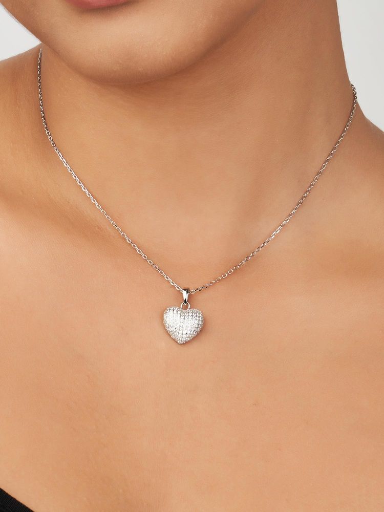Nistra 925 Sterling Silver Tender Heart Treasure Necklace (Adjustable)-image-1