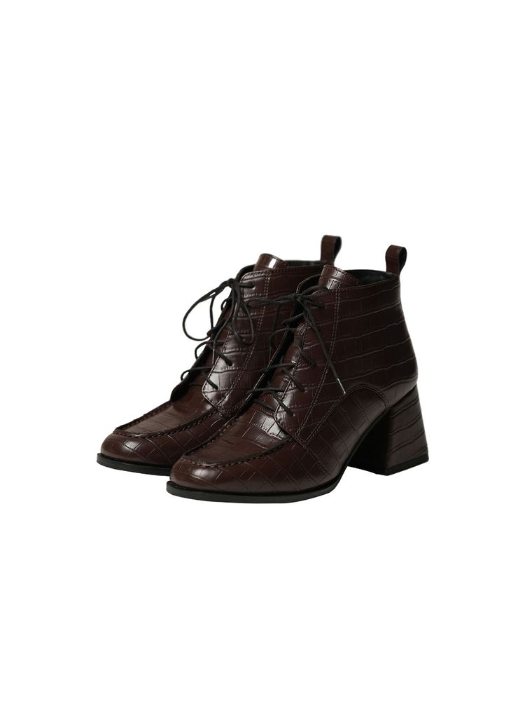 Theater Women Polly Anna Brown Lace-Up Boots-picture-4