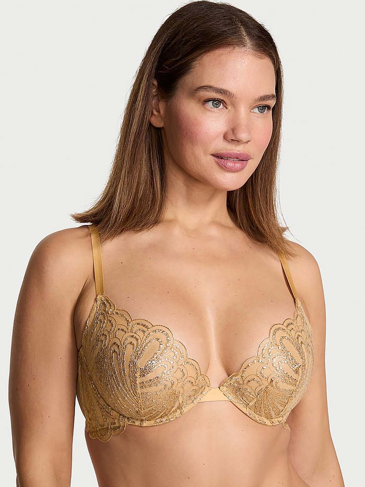 victoria's secret intimates Victoria's Secret Multi-Color Very Sexy Showgirl Embroidery Unlined Demi Bra-picture-19